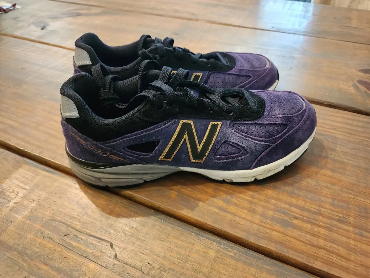 Giày New Balance 990v4 Big Kid 'Dark Purple' KJ990B4G — ảnh 2