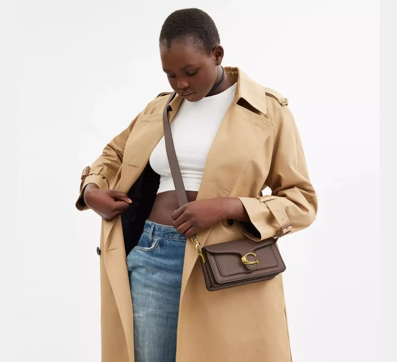 Túi Coach Tabby Shoulder Bag 20 ‘Dark Stone’ CY201-B4CBD — ảnh 2