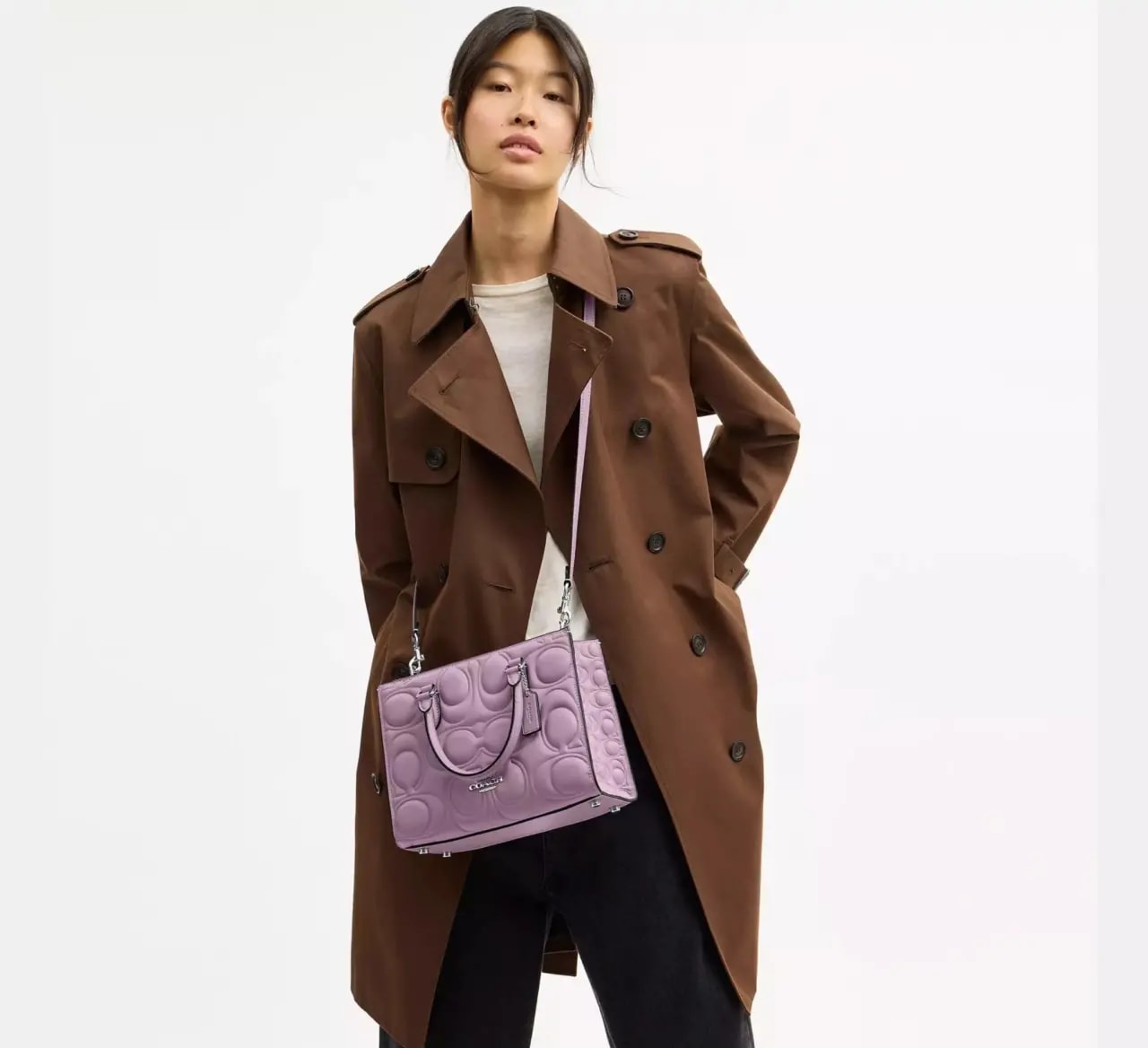 Túi Coach Maggie Small Tote Bag ‘Purple’ CY670-SVNII — ảnh 3