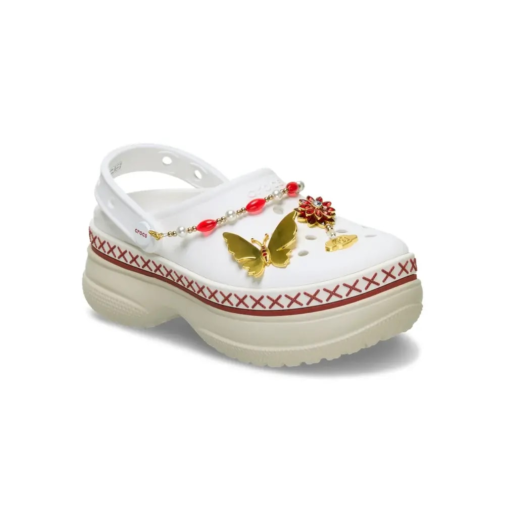 Dép Crocs Classic Stacked Crimson Gallop 'Chalk' 213113-0PZ — ảnh 4