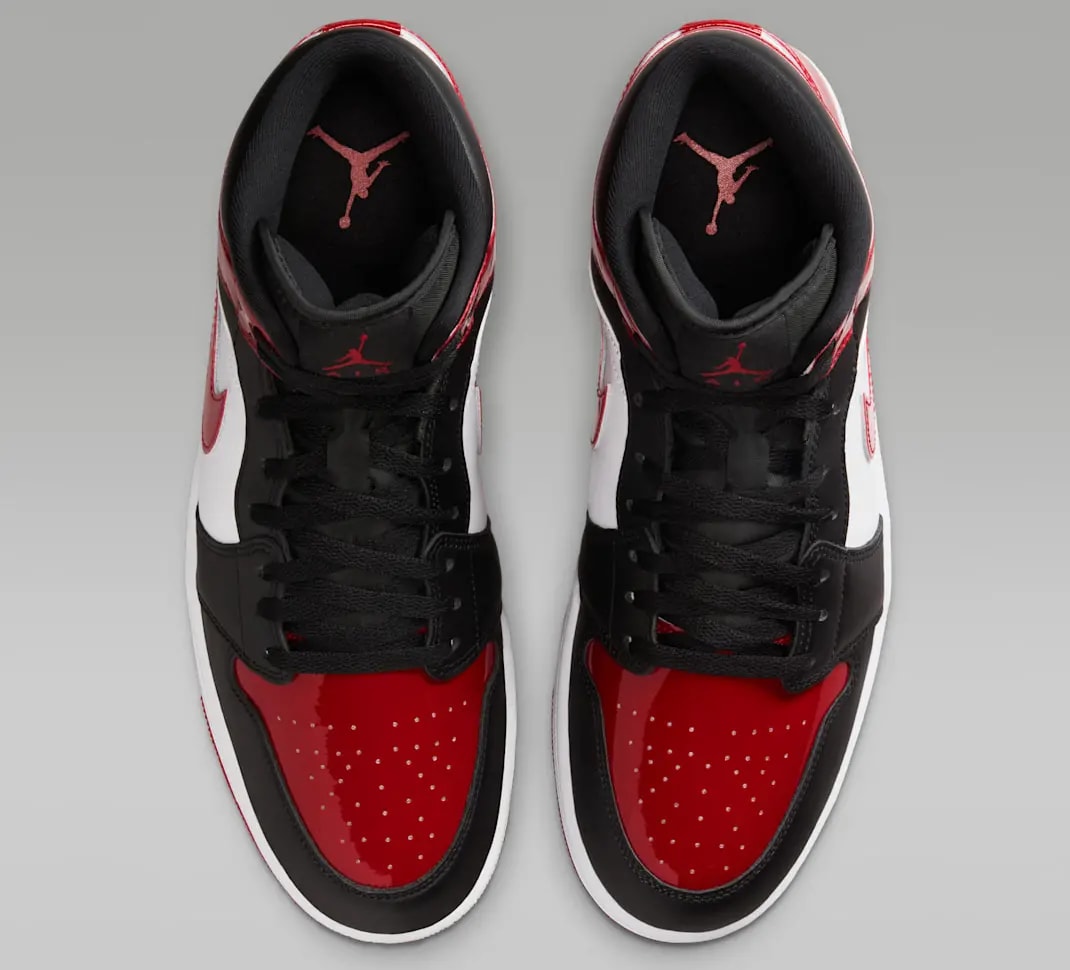 Giày Nike Air Jordan 1 Mid SE 'Patent Bred Toe' HV4091-006 — ảnh 3