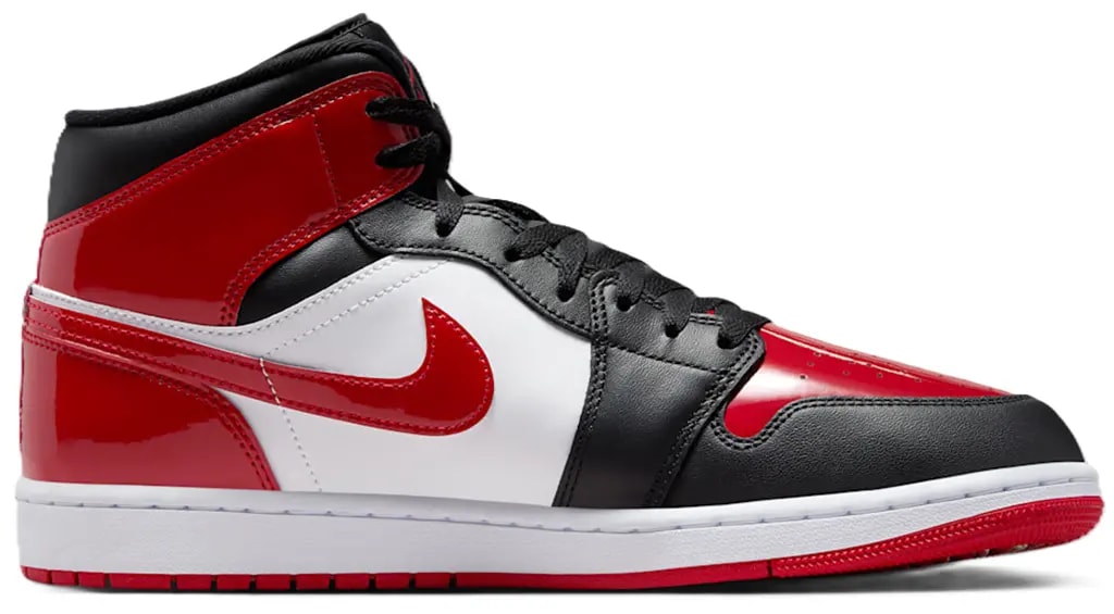 Giày Nike Air Jordan 1 Mid SE 'Patent Bred Toe' HV4091-006 — kich-thuoc: 40