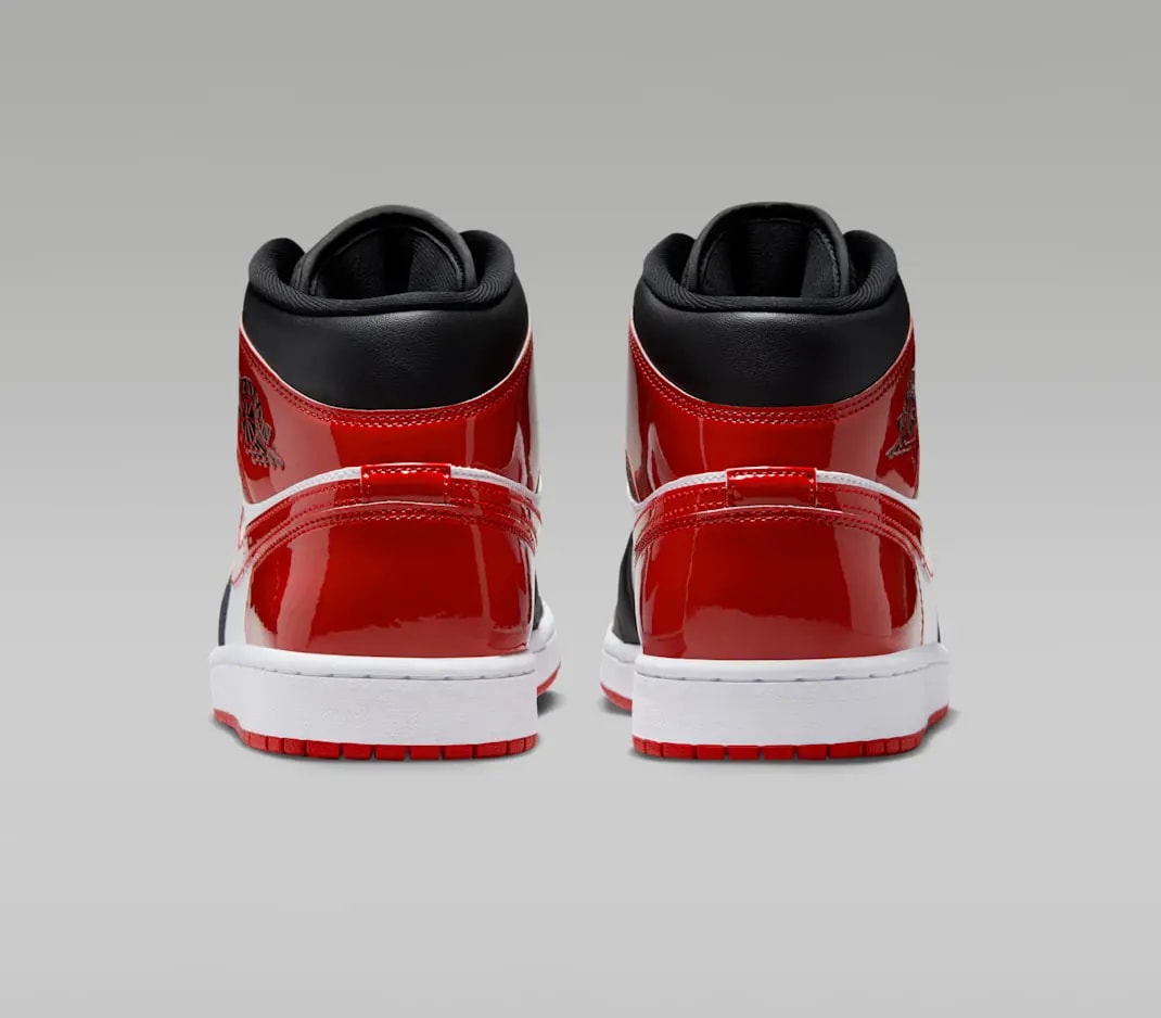 Giày Nike Air Jordan 1 Mid SE 'Patent Bred Toe' HV4091-006 — ảnh 5