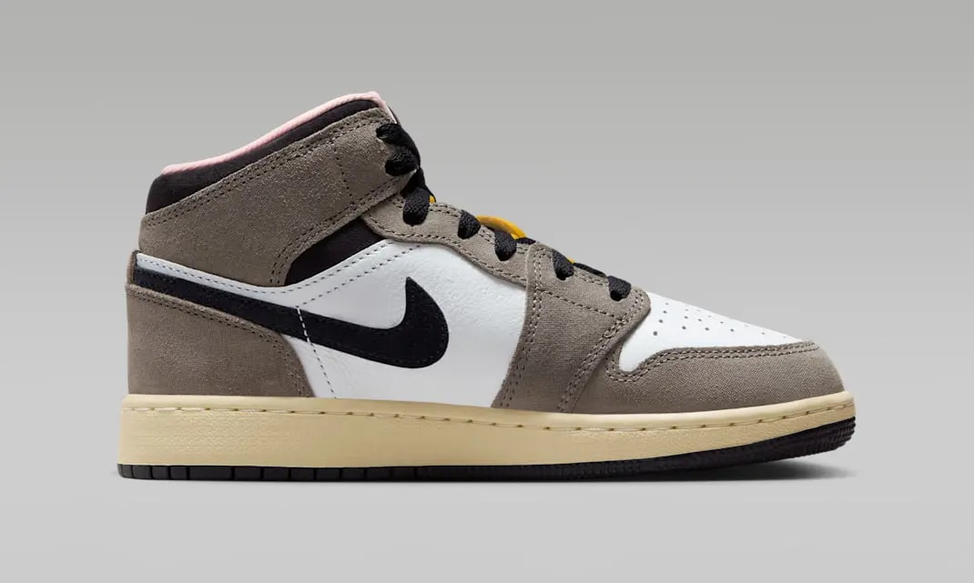 Giày Nike Air Jordan 1 Mid SE 'White Cave Stone' HQ2014-100 — ảnh 2
