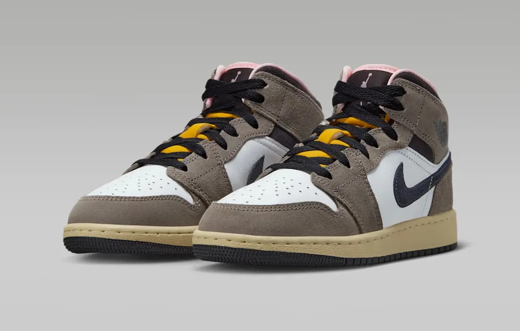 Giày Nike Air Jordan 1 Mid SE 'White Cave Stone' HQ2014-100 — ảnh 4