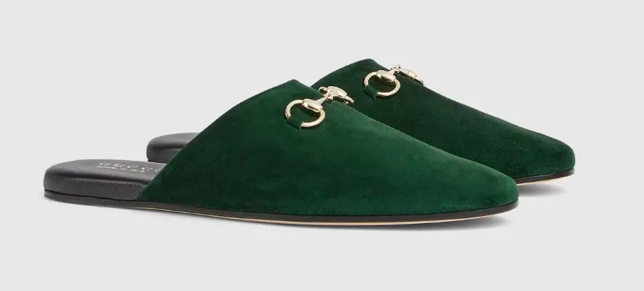 Dép Gucci Suede 'Green' 849565-C6G00-3020 — ảnh 3