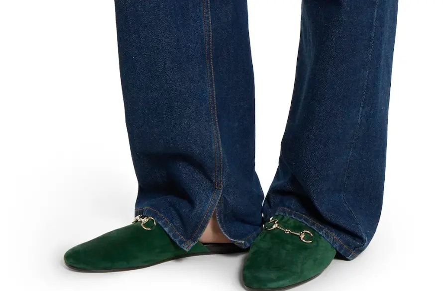 Dép Gucci Suede 'Green' 849565-C6G00-3020 — ảnh 2