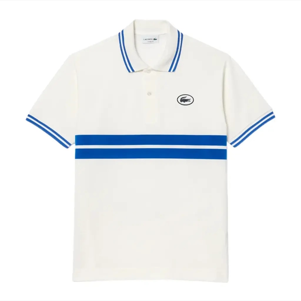 Áo Lacoste Classic Polo 'White Blue' PH7447-51-IUP — kich-thuoc: M