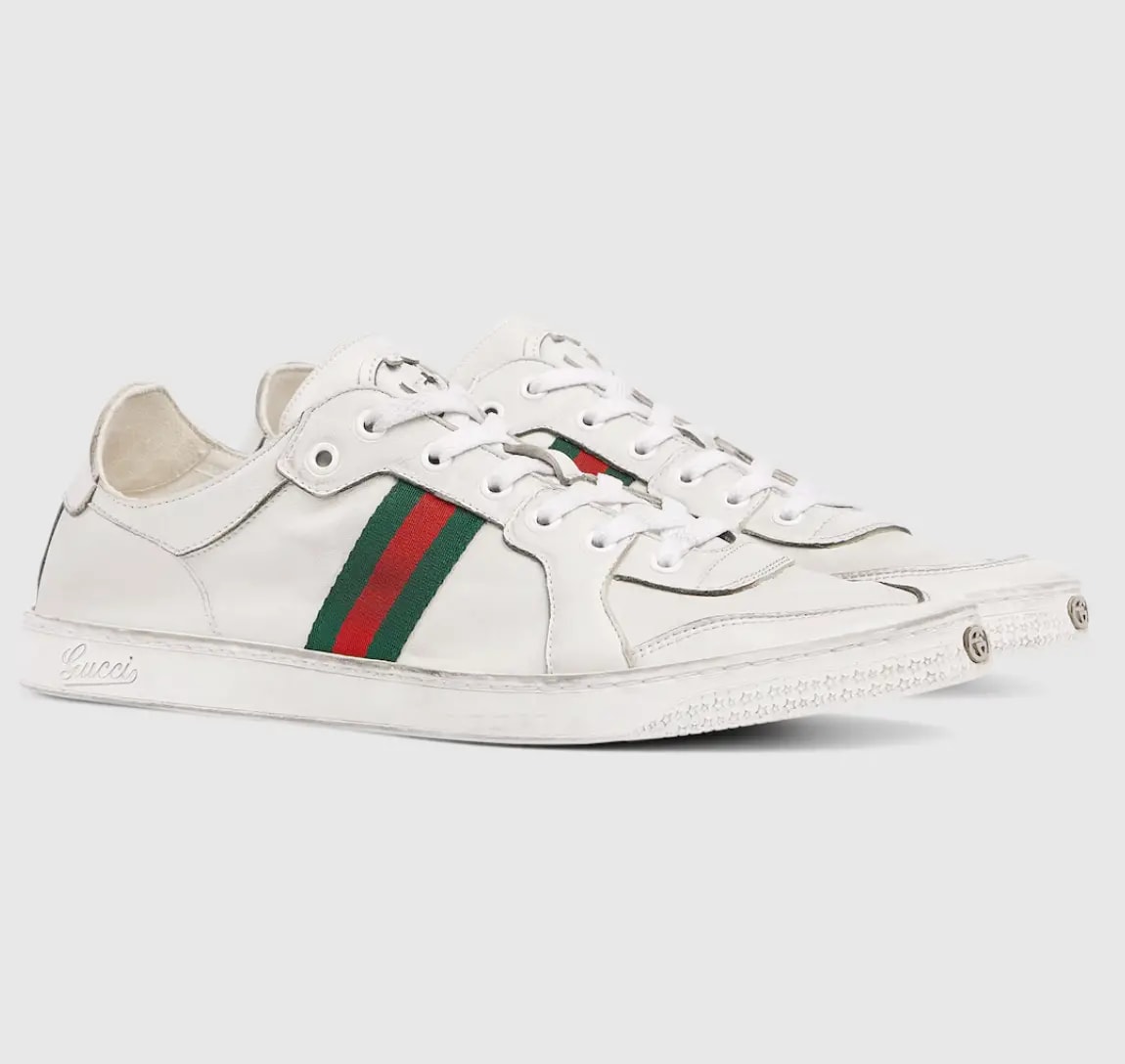 Giày Gucci Stretch Low-top 'White’ 864140-AAGFF-9099 — ảnh 2