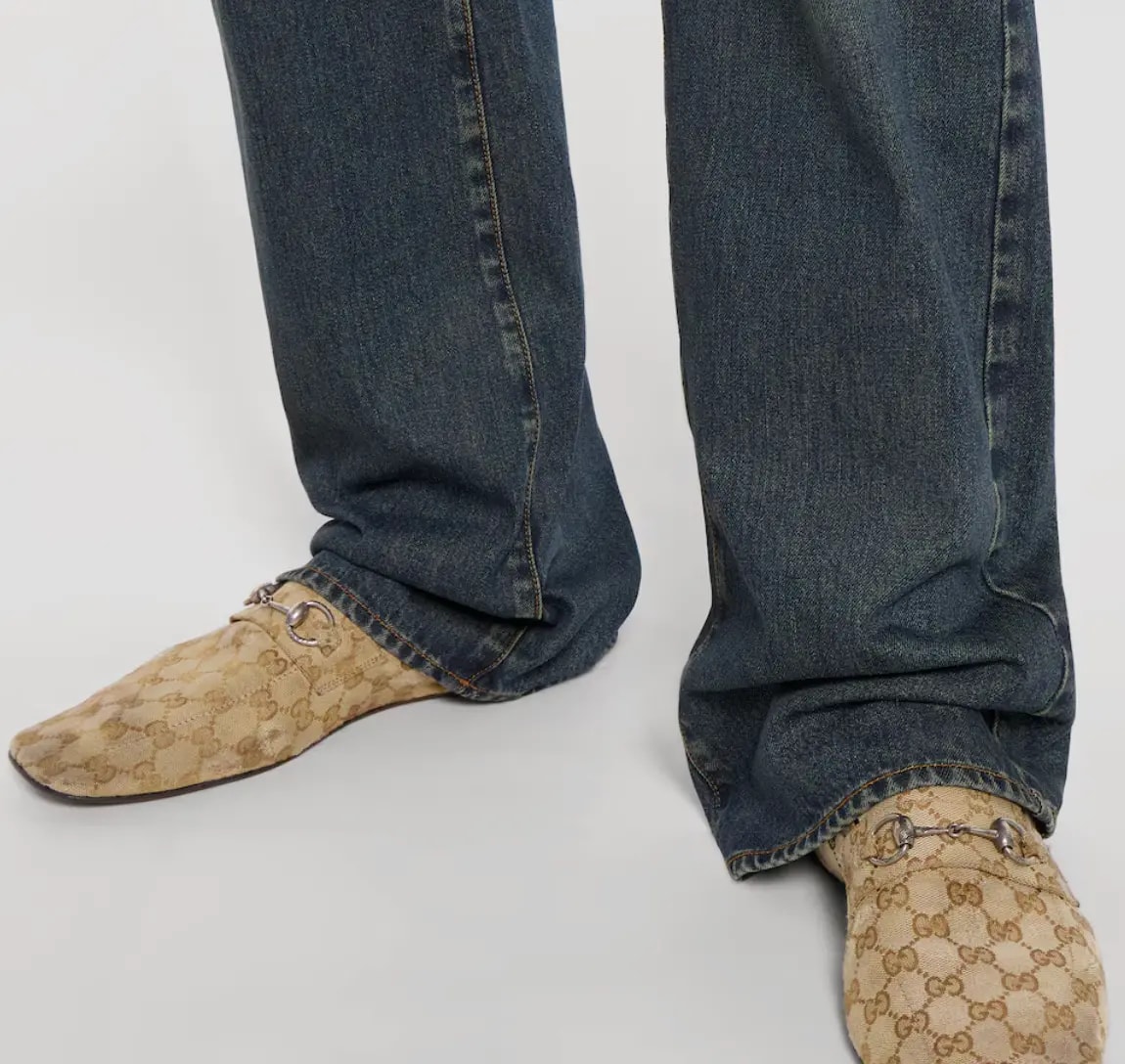 Giày Gucci Worn-out Effect Loafer ‘Sand’ 863033-FAFUW-9611 — ảnh 2