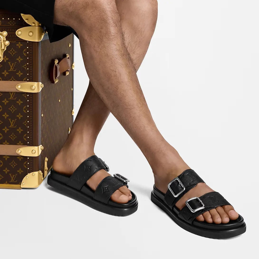 Dép Louis Vuitton LV Venice Mule ‘Black’ 1AHSJG — ảnh 2
