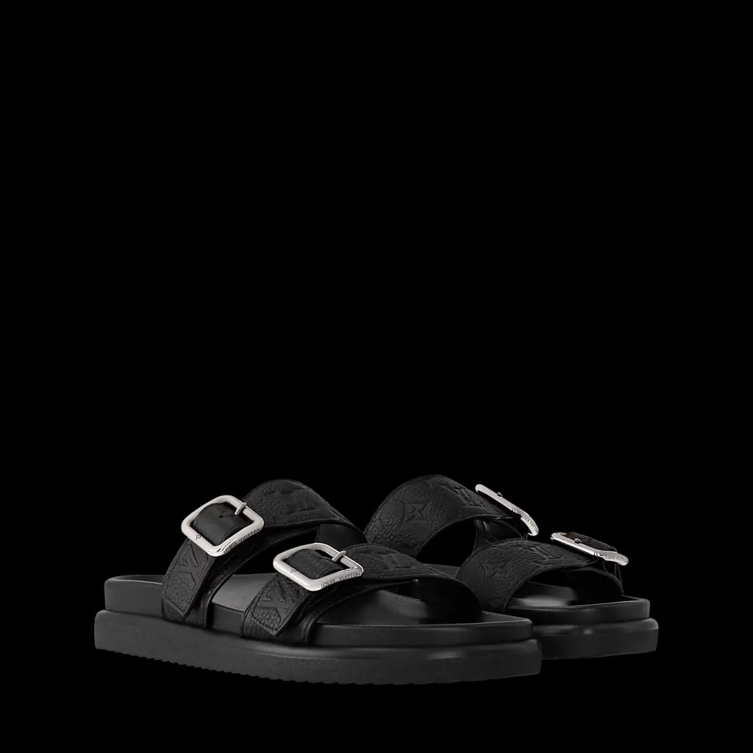 Dép Louis Vuitton LV Venice Mule ‘Black’ 1AHSJG — ảnh 5