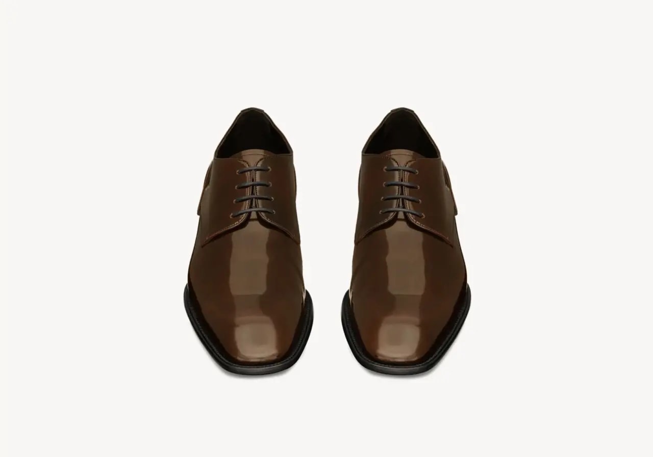Giày Saint Laurent Stanton Derbies ‘Brown’ 860499AAF2Y2504 — ảnh 2