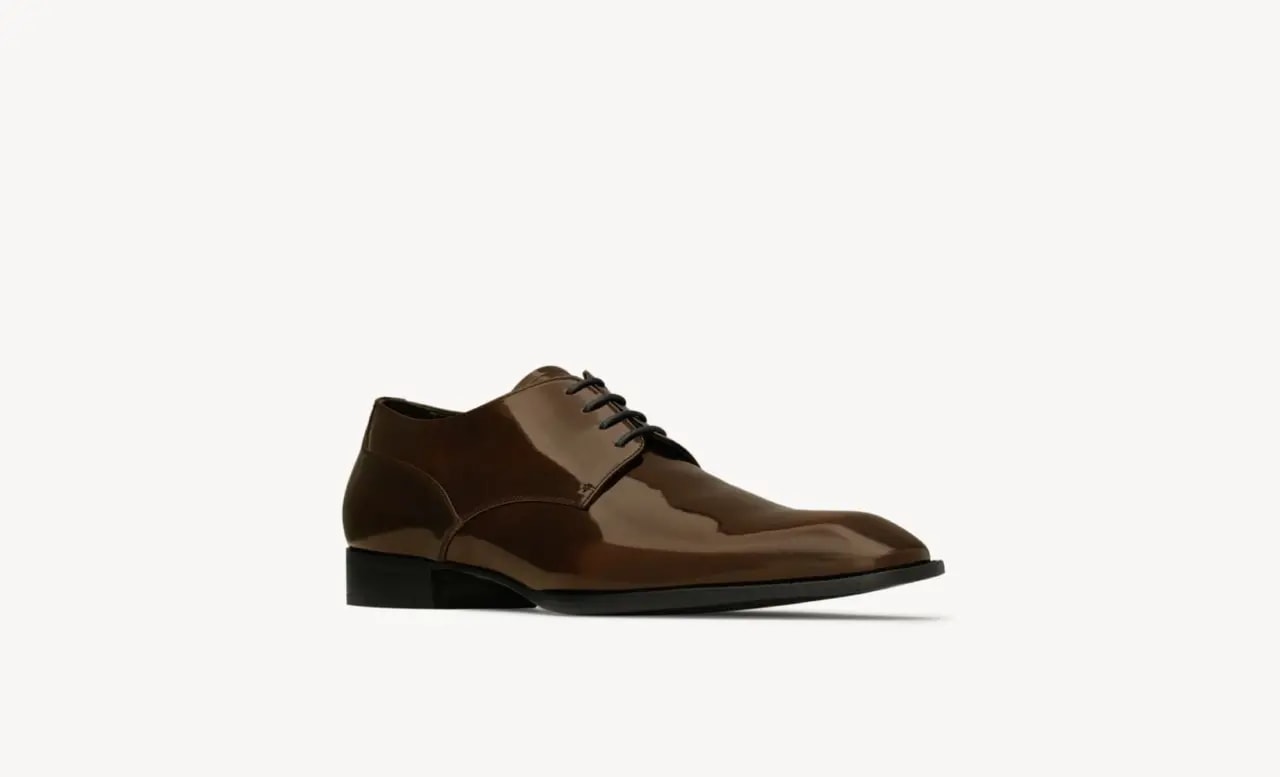 Giày Saint Laurent Stanton Derbies ‘Brown’ 860499AAF2Y2504 — ảnh 3