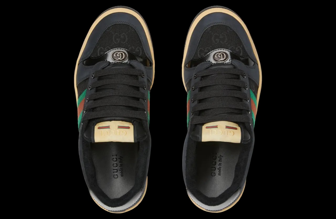 Giày Gucci Screener 'Black Leather' 840305-FAES7-1059 — ảnh 5