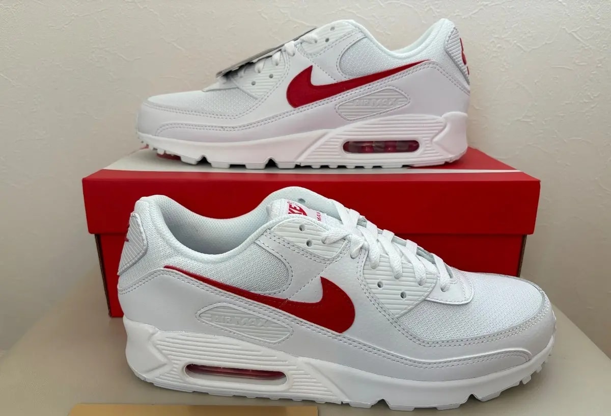 Giày Nike Air Max 90 'Red White' DM0029-120 — ảnh 3