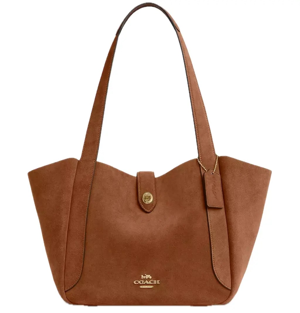 Túi Coach Hadley Turnlock Tote Bag ‘Brown’ CCC76-IMXAF