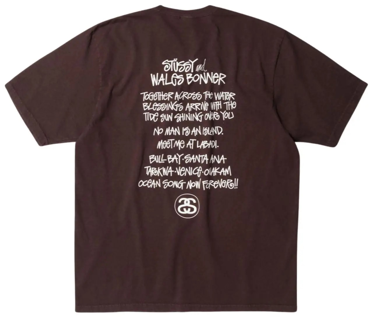 Áo Stussy x Wales Bonner Ocean Song Tee 'Brown' 3904025-BROWN — ảnh 2