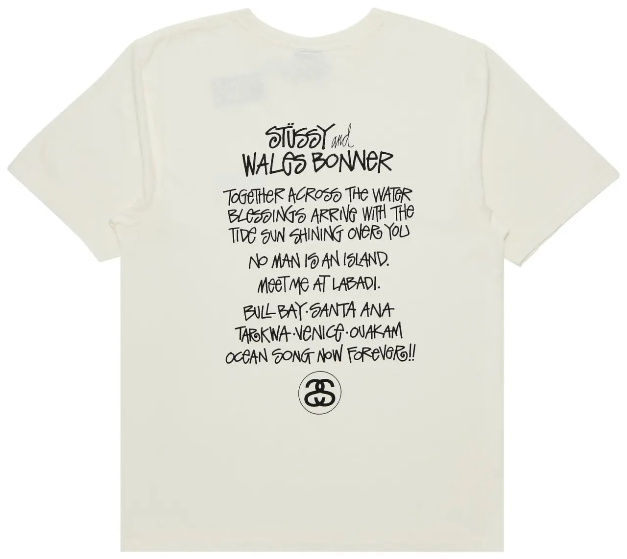 Áo Stussy x Wales Bonner Ocean Song Tee 'Ivory' 3904025-White — ảnh 2