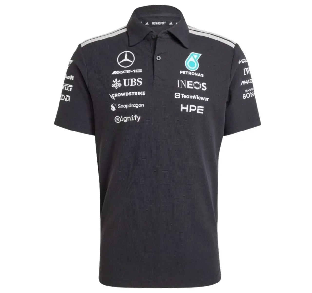 Áo Adidas x Mercedes AMG Petronas Formula 1 Team Engineers Polo Shirt 'Black' KE5523 — kich-thuoc: L