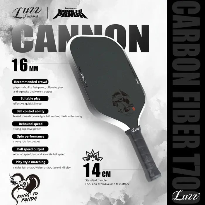 Vợt Pickleball Luzz Kung Fu Panda Cannon — ảnh 5