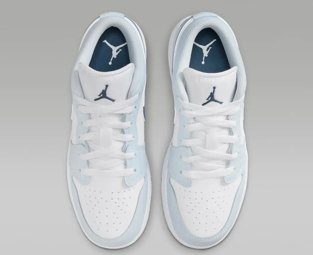 Giày Nike Air Jordan 1 Low GS 'Aura Squadron Blue' 553560-104 — ảnh 2