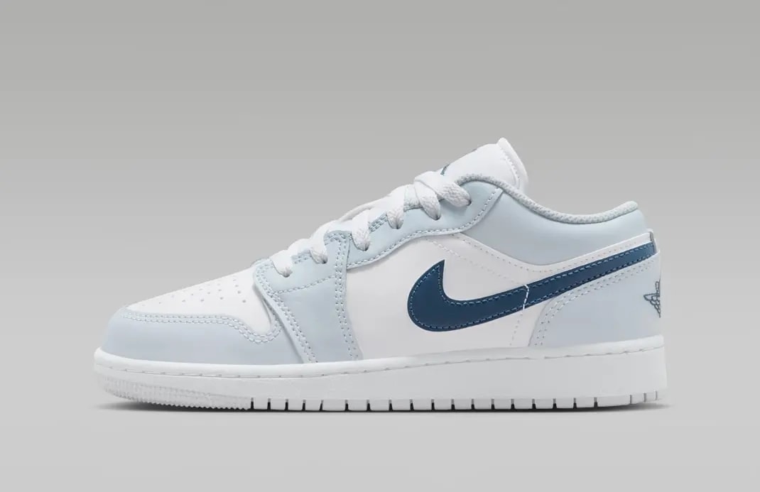 Giày Nike Air Jordan 1 Low GS 'Aura Squadron Blue' 553560-104 — ảnh 5