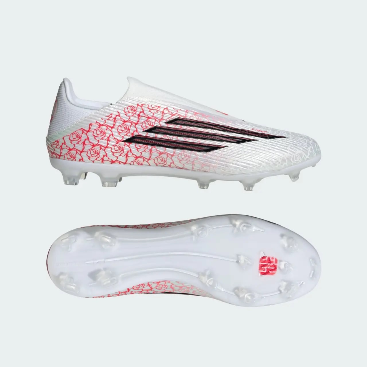 Giày Adidas F50 League Laceless FG/MG 'White Black Lucid Red' KJ3781 — ảnh 2