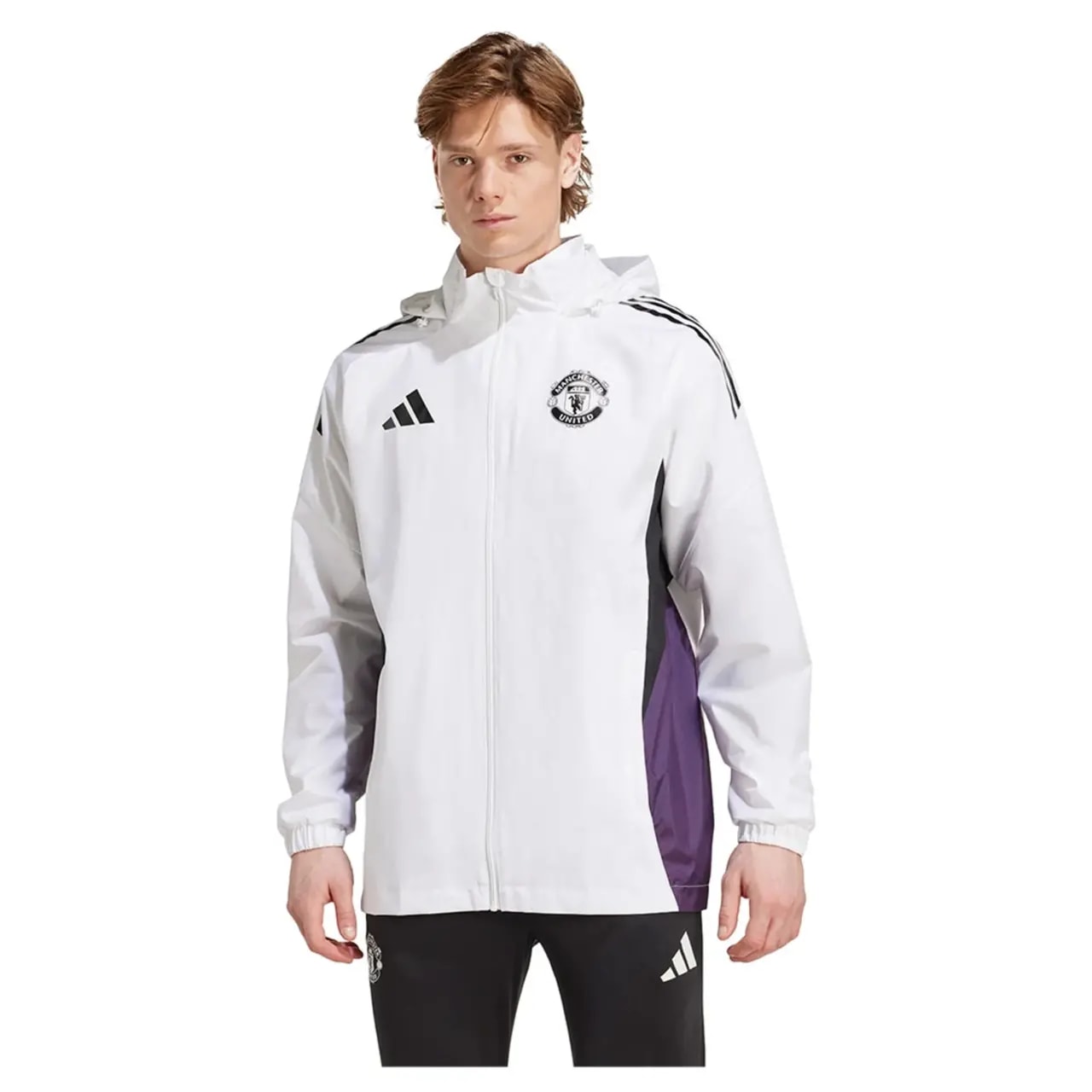 Áo Adidas Manchester United Waterproof Jacket 'White' JP3102 — ảnh 5