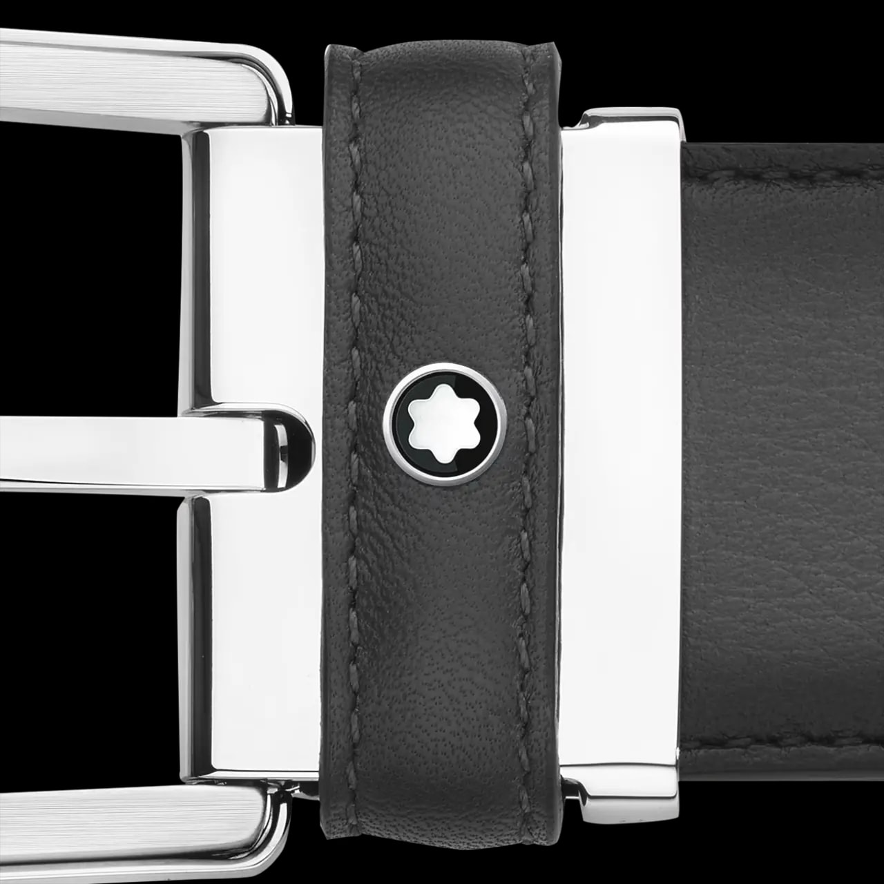Thắt Lưng Montblanc Horseshoe Buckle 'Gray' MB118414 — ảnh 2
