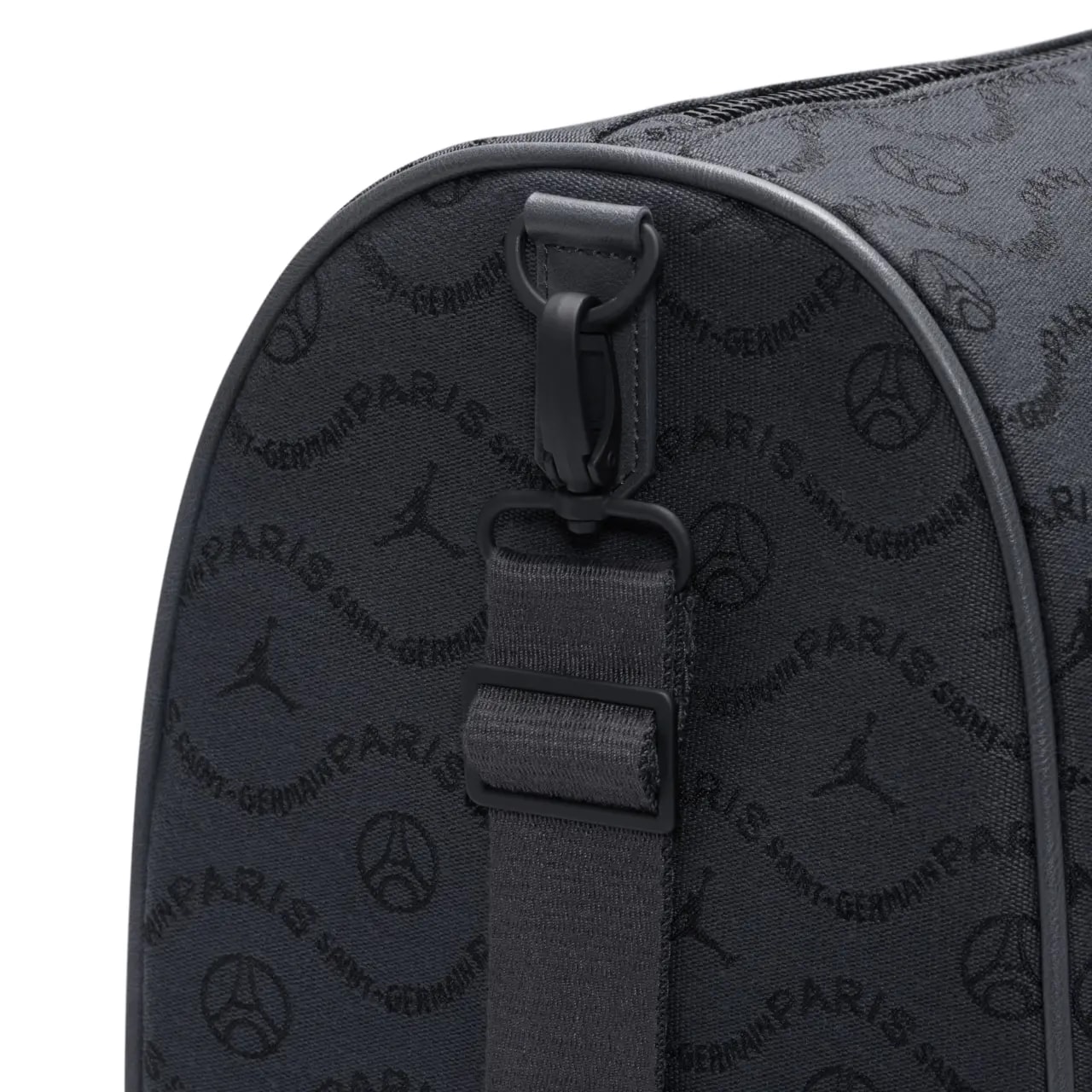 Túi Nike Air Jordan x Paris Saint-Germain Monogram Duffel Bag 'Black' IQ3208-060 — ảnh 3