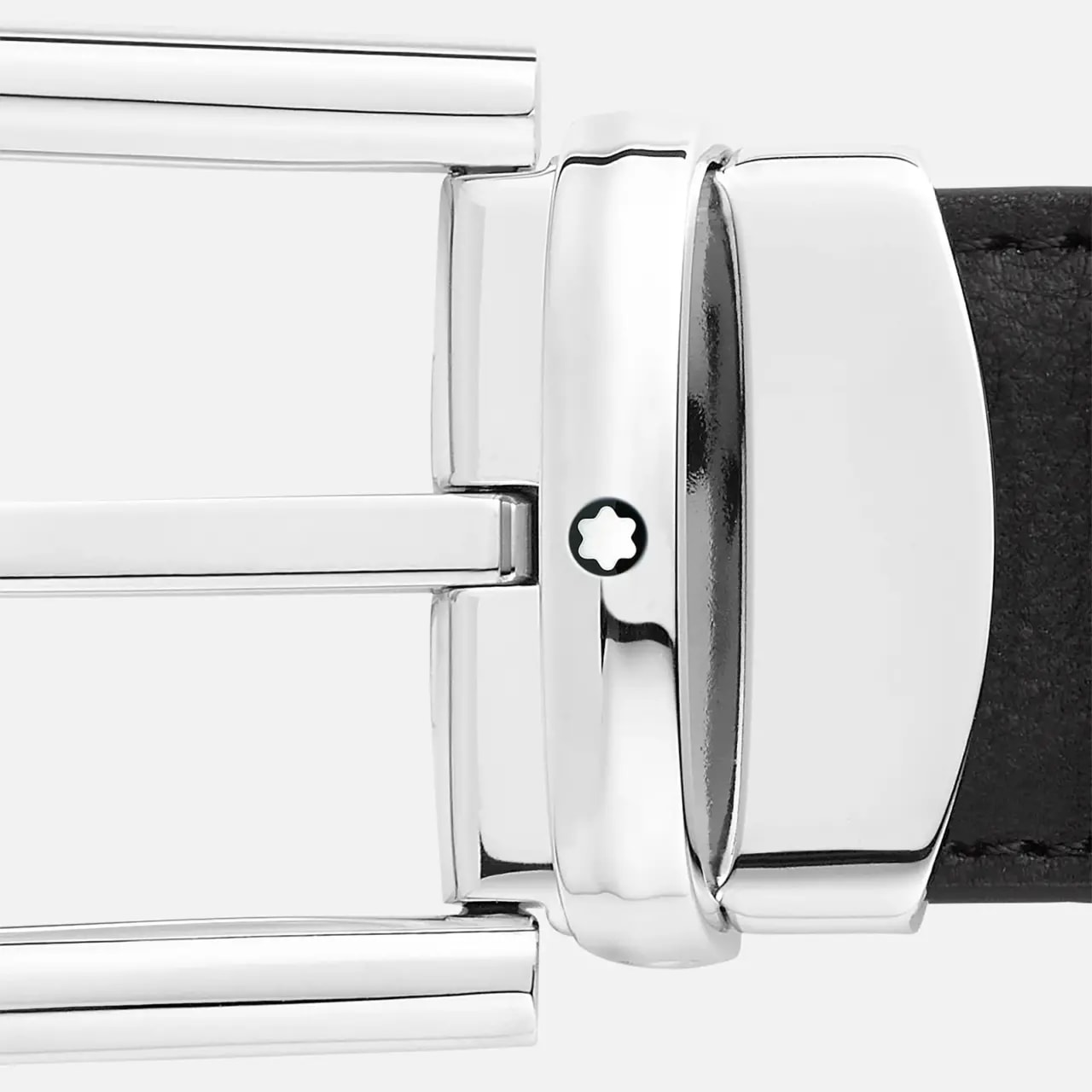 Thắt Lưng Montblanc Horseshoe Buckle 'Black' 128756 — ảnh 3