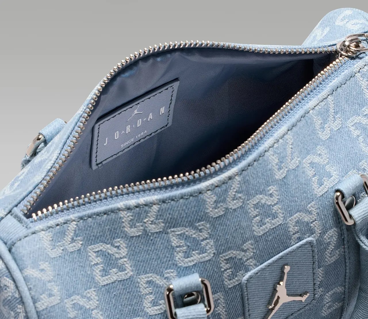 Túi Nike Air Jordan Monogram Duffle Bag 'Light Blue' IZ8440-412 — ảnh 4