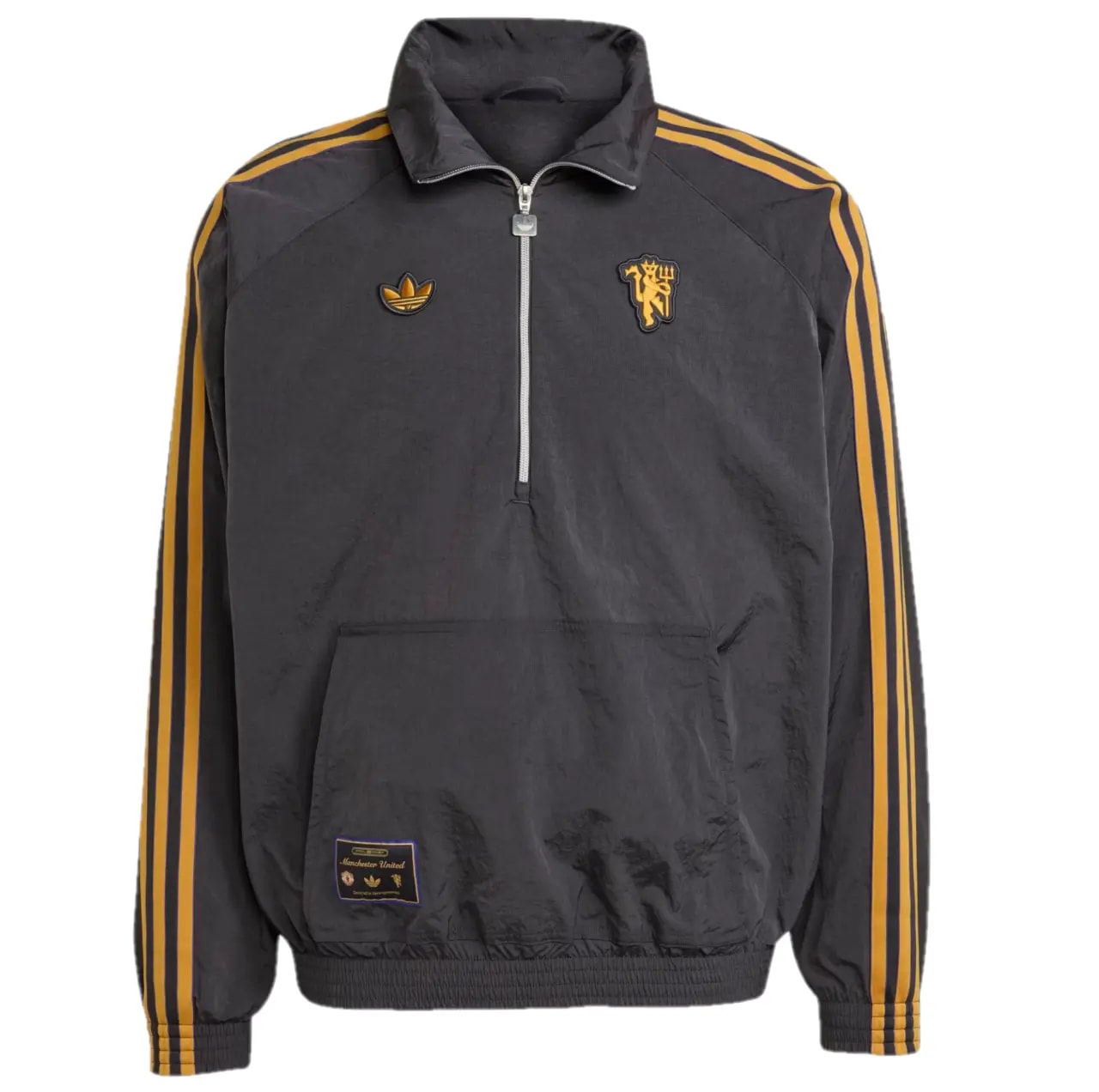 Áo Adidas Manchester United Terrace Icons Half-Zip Jacket 'Black' JN2825 — kich-thuoc: L