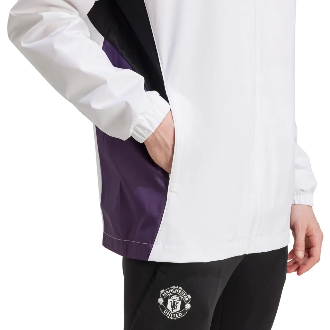 Áo Adidas Manchester United Waterproof Jacket 'White' JP3102 — ảnh 3