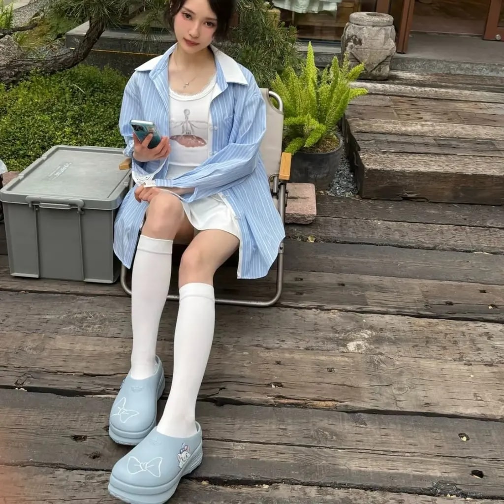 Dép Adidas Adifom x Disney Aristocats Stan Smith Mule 'Focus Blue' JR4245 — ảnh 2