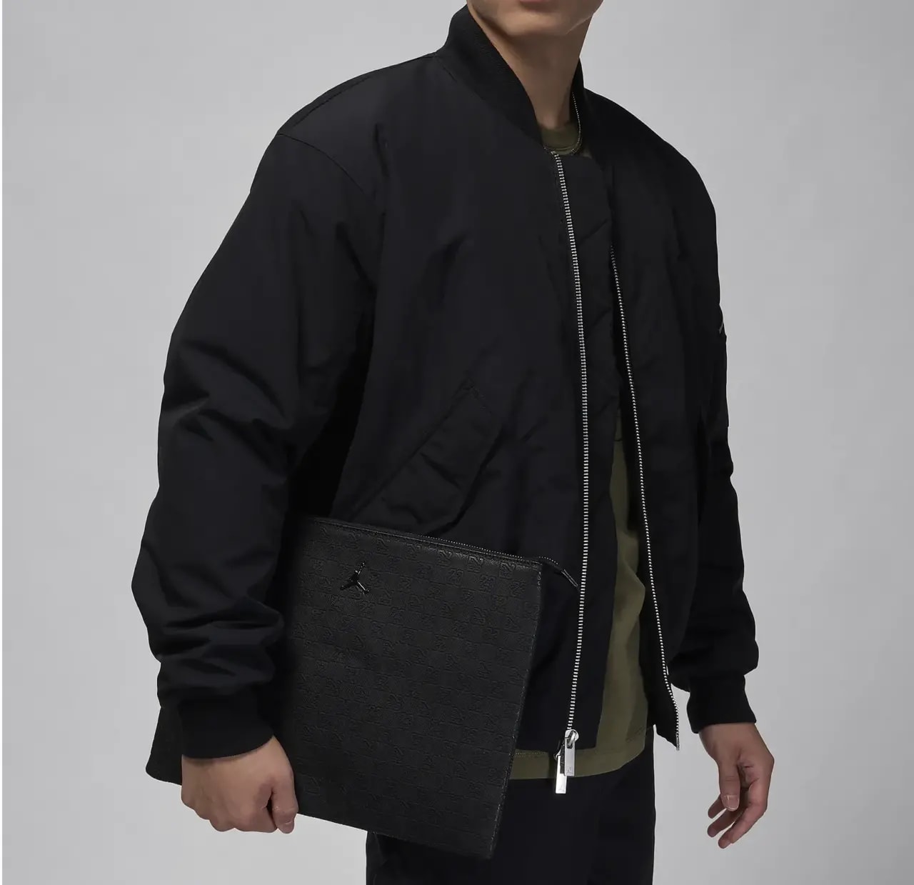 Túi Nike Jordan Monogram Pouch Bag 'Black' LM0989-023 — ảnh 2