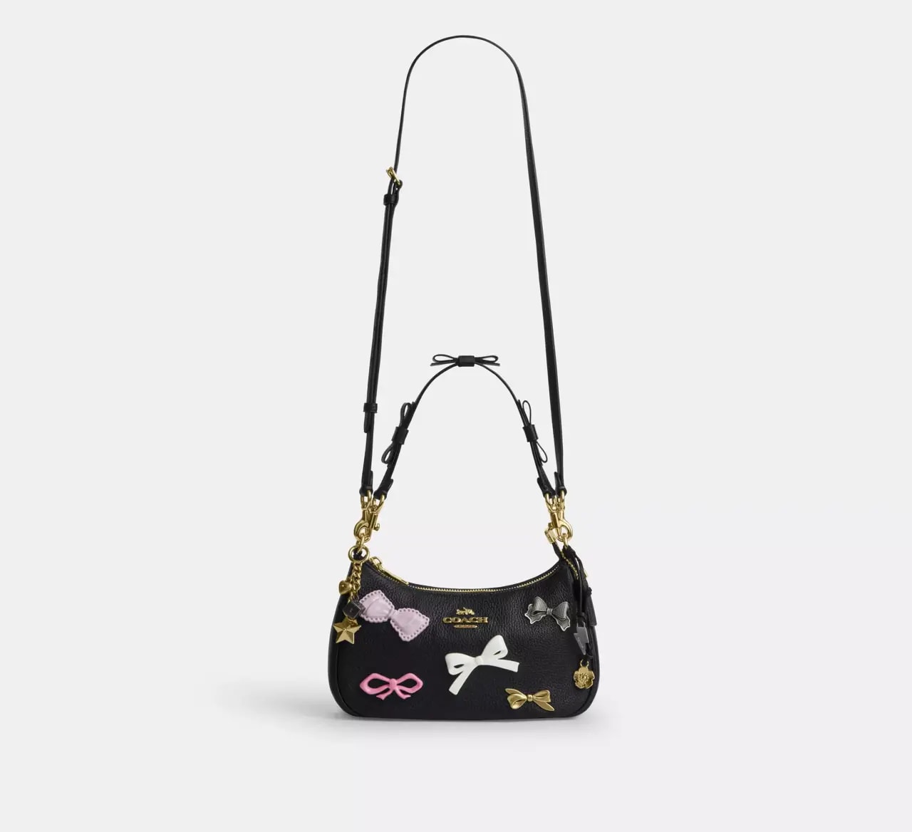 Túi Coach Teri Shoulder Bag with Bows and Charms 'Black' CDY93-IMBLK — ảnh 4