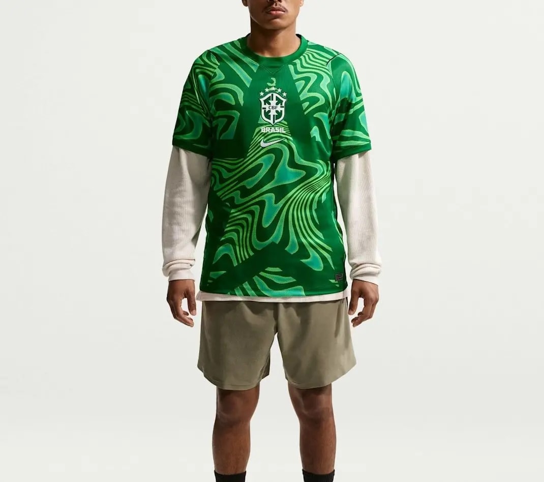 Áo Nike Brazil 2026 Stadium Goalkeeper 'Green' IB5267-302 — ảnh 4