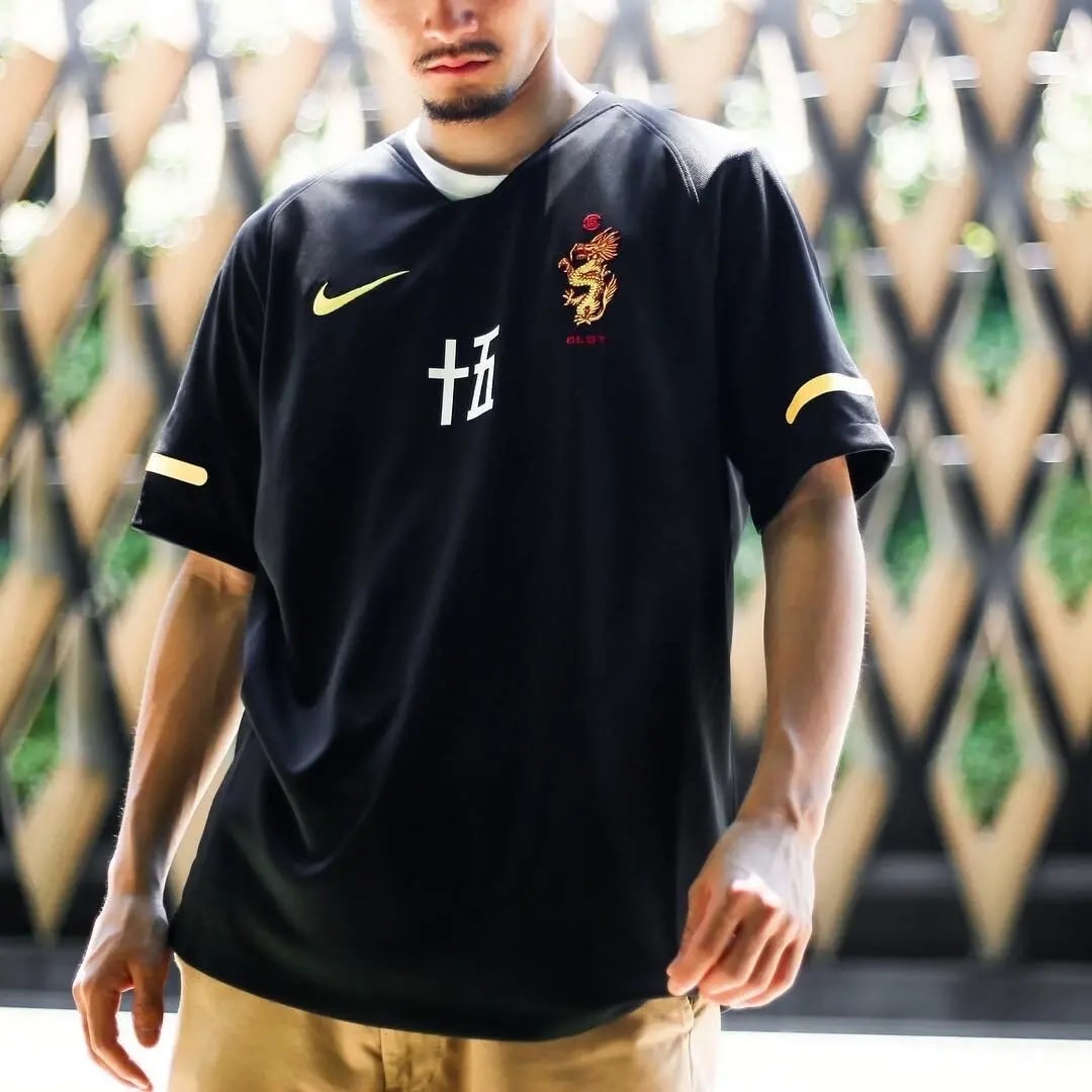 Áo Nike X Clot Soccer Jersey Black 15Th Anniversary 'Black Yellow' AV4992-010 — ảnh 5