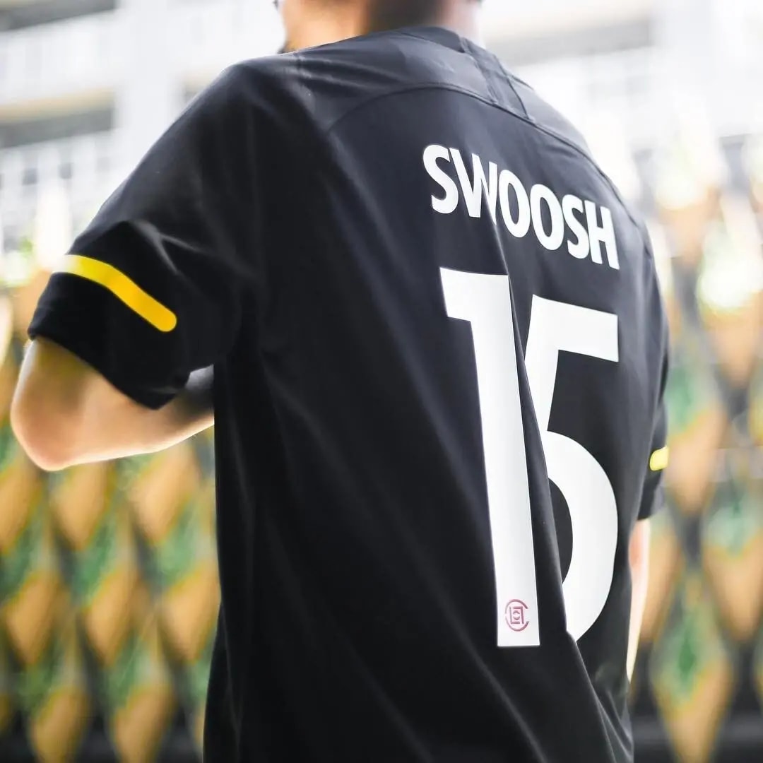 Áo Nike X Clot Soccer Jersey Black 15Th Anniversary 'Black Yellow' AV4992-010 — ảnh 4