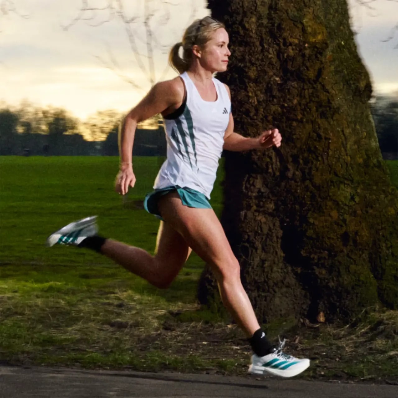 Giày Adidas Adizero Boston 13 'White Pure Teal' JR4793 — ảnh 3