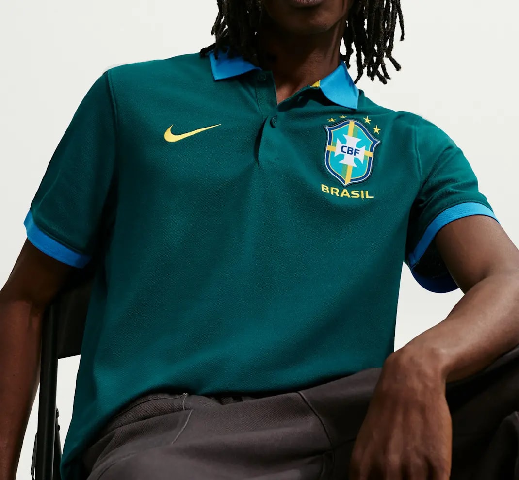 Áo Nike Brazil The Nike Polo 'Geode Teal' IB6200-381 — ảnh 3