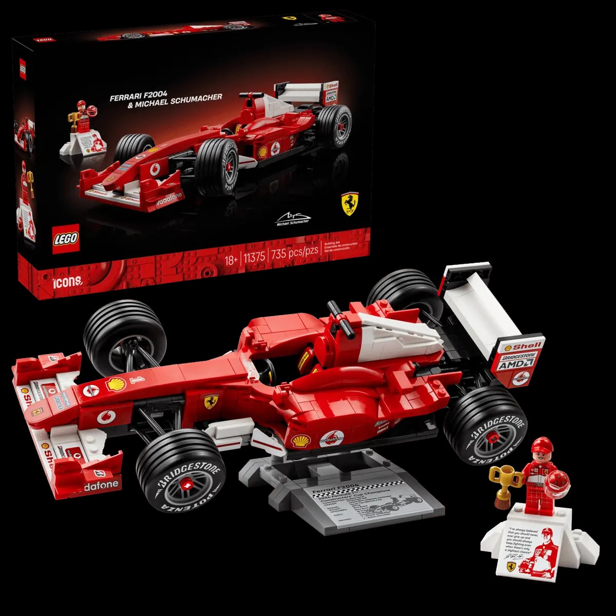 Mô Hình Lego Ferrari F2004 & Michael Schumacher 11375 — ảnh 2