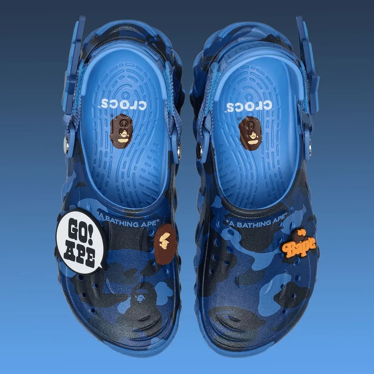 Dép BAPE x Crocs Echo RO Clog 'Powder Blue' 213140-4SN — ảnh 5