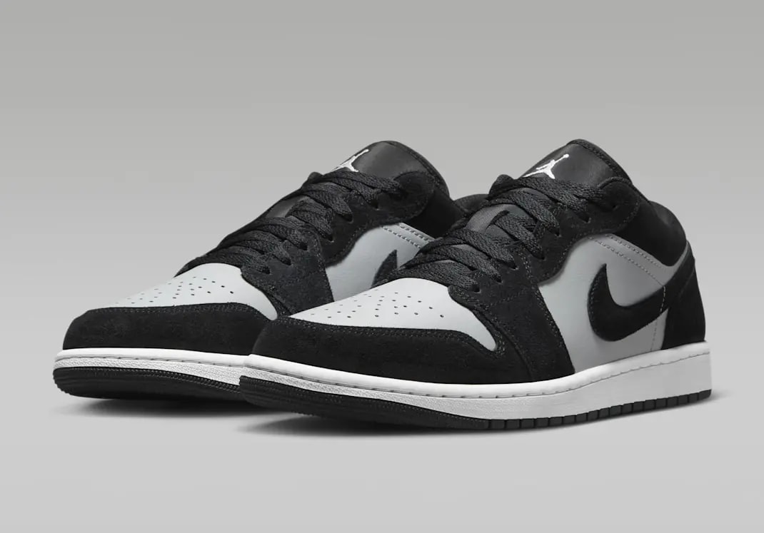 Giày Nike Air Jordan 1 Low 'Black White Grey' 553558-048 — ảnh 4