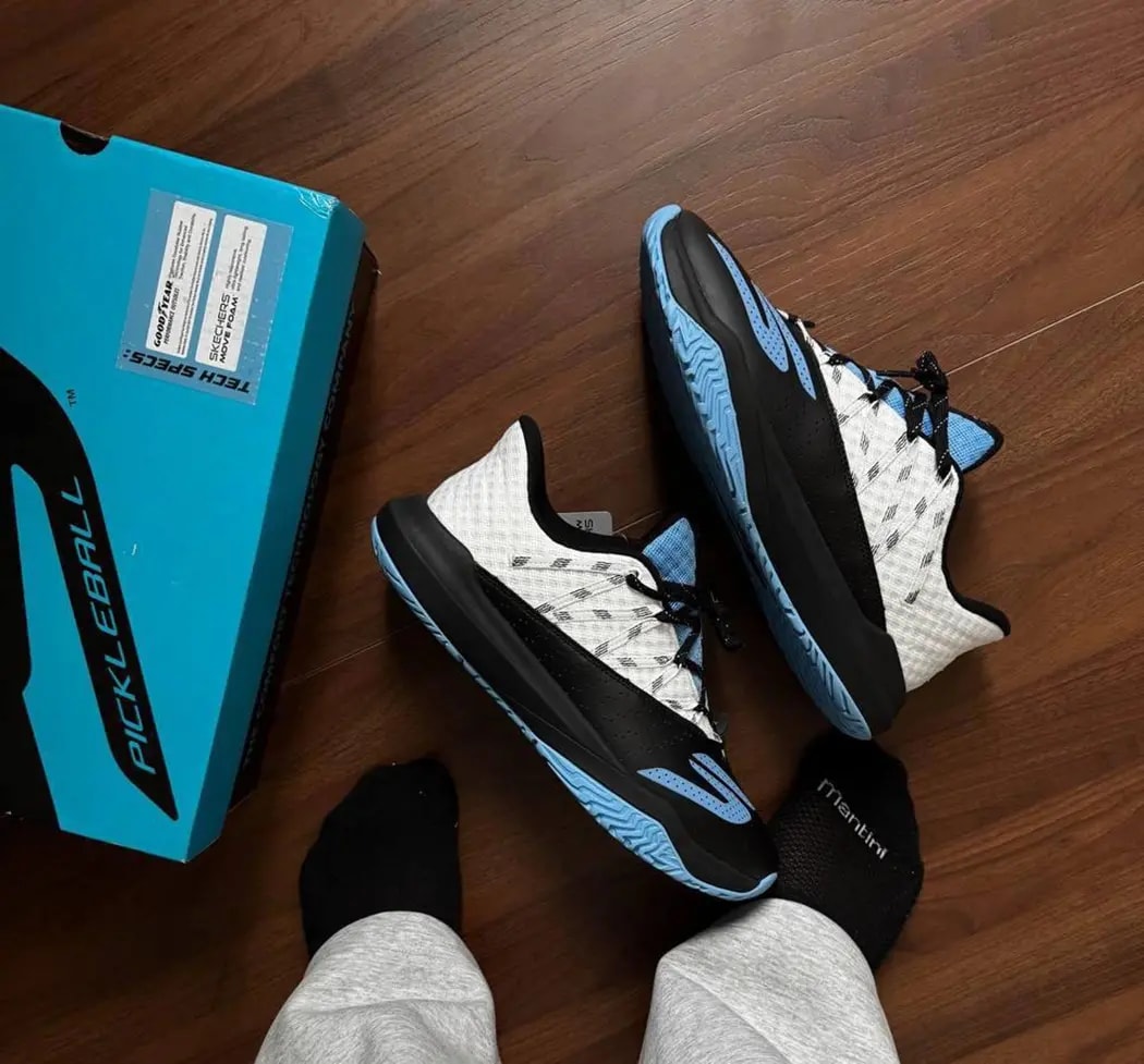 Giày Skechers Viper Court Rally 'White Black' 246110-WBKB — ảnh 3
