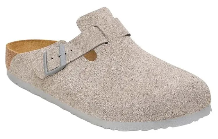 Dép Birkenstock Boston Suede Leather 'Stone Coin' 1027751 — ảnh 3