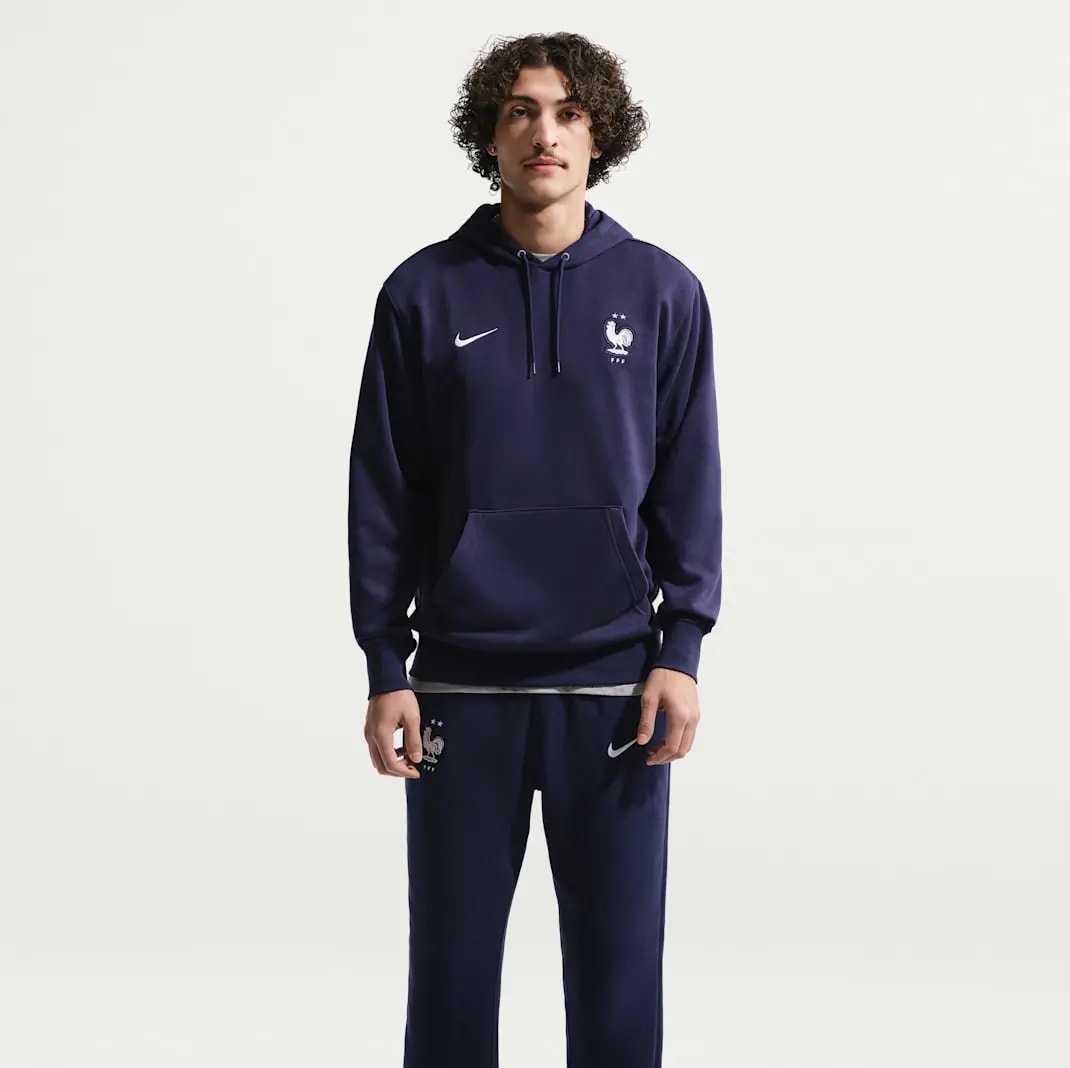 Áo Nike FFF 26/27 Club French Terry Hoodie 'Blackened Blue' IB6301-498 — ảnh 3