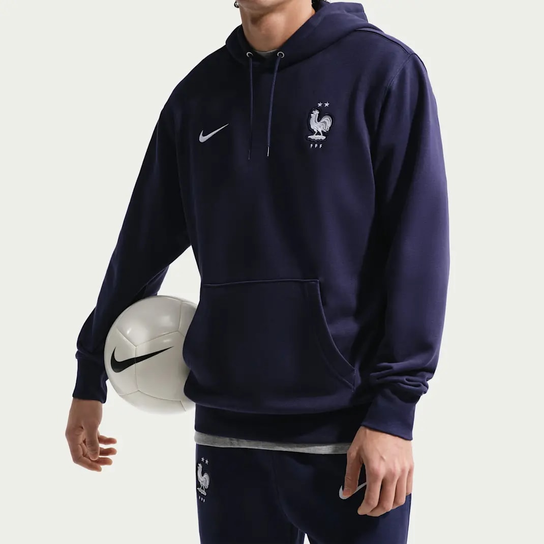 Áo Nike FFF 26/27 Club French Terry Hoodie 'Blackened Blue' IB6301-498 — ảnh 4
